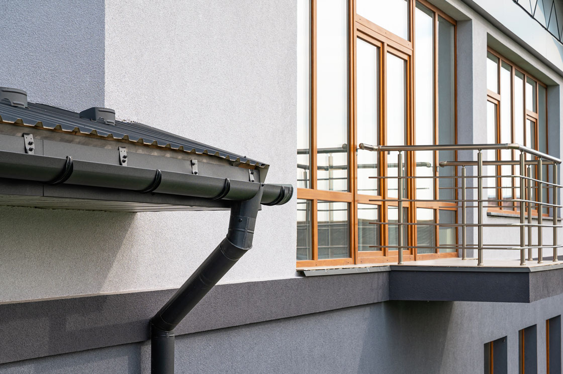 Material werden für Traufe Dach ausgewählt